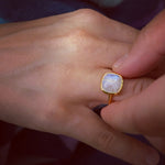 The Nightingale~ small square ring~ Moonstone