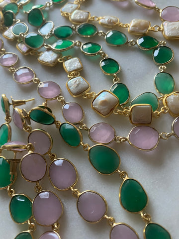 Poppy Chain and earrings